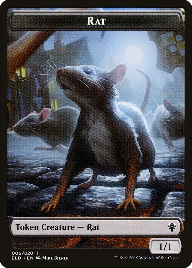 Rat Token [Throne of Eldraine Tokens] | Shuffle n Cut Hobbies & Games