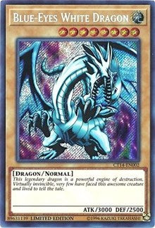 Blue-Eyes White Dragon [CT14-EN002] Secret Rare | Shuffle n Cut Hobbies & Games