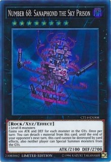 Number 68: Sanaphond the Sky Prison [CT14-EN008] Super Rare | Shuffle n Cut Hobbies & Games