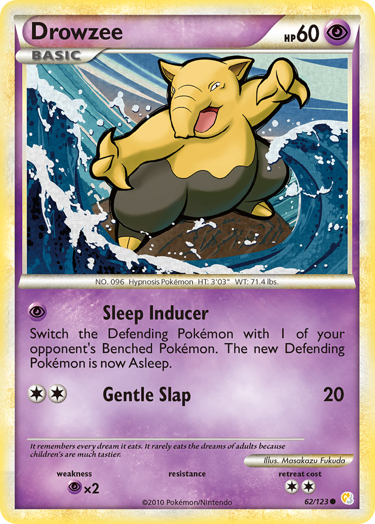 Drowzee (62/123) [HeartGold & SoulSilver: Base Set] | Shuffle n Cut Hobbies & Games