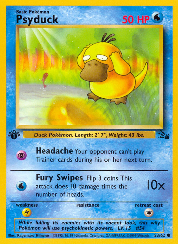 Psyduck (53/62) [Fossil 1st Edition] | Shuffle n Cut Hobbies & Games