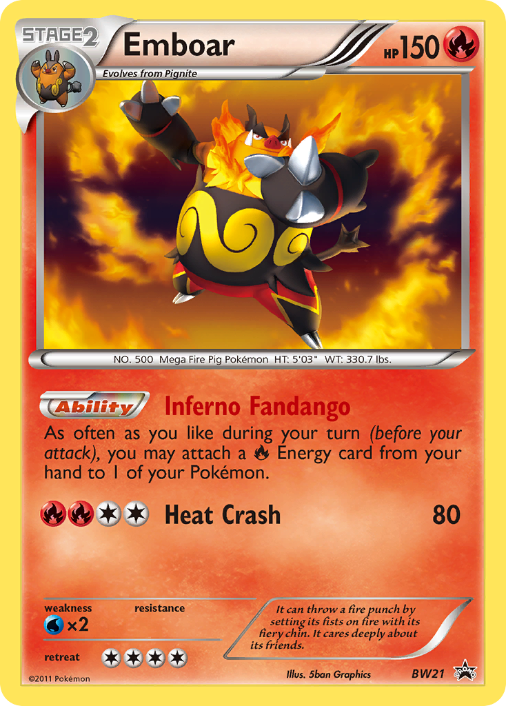 Emboar (BW21) [Black & White: Black Star Promos] | Shuffle n Cut Hobbies & Games