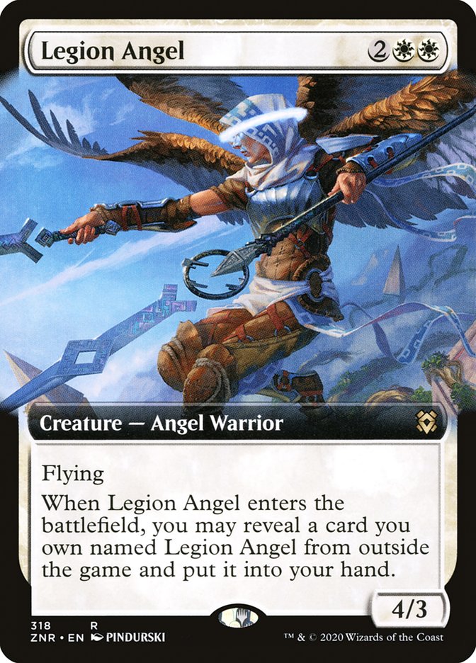 Legion Angel (Extended Art) [Zendikar Rising] | Shuffle n Cut Hobbies & Games