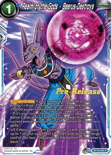 Realm of the Gods - Beerus Destroys (BT16-045) [Realm of the Gods Prerelease Promos] | Shuffle n Cut Hobbies & Games