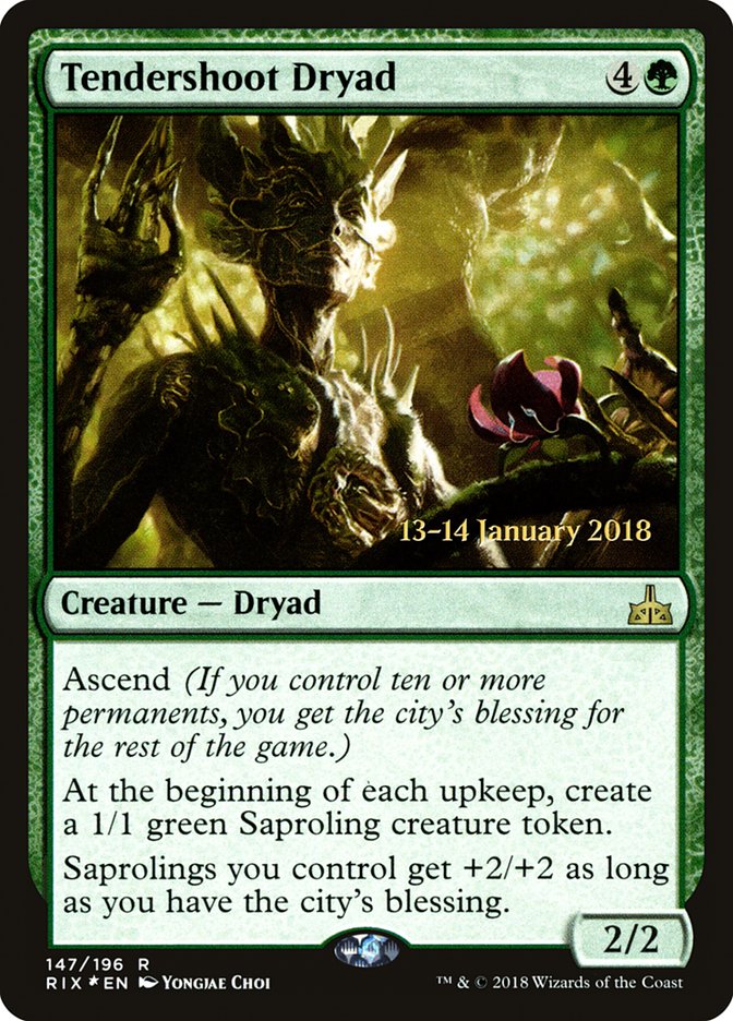 Tendershoot Dryad [Rivals of Ixalan Prerelease Promos] | Shuffle n Cut Hobbies & Games