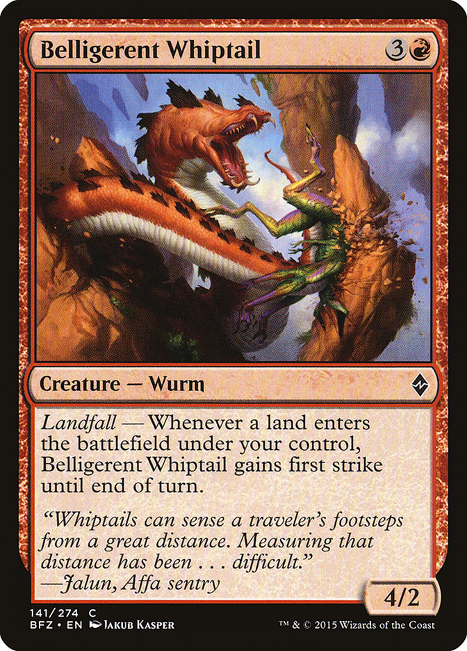 Belligerent Whiptail [Battle for Zendikar] | Shuffle n Cut Hobbies & Games