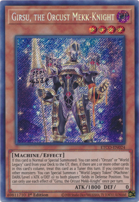 Girsu, the Orcust Mekk-Knight [ETCO-EN024] Secret Rare | Shuffle n Cut Hobbies & Games