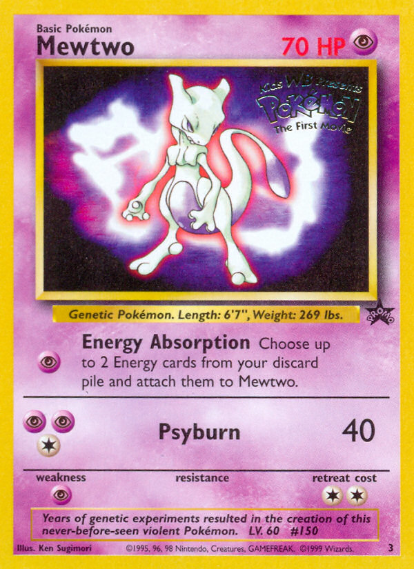 Mewtwo (3) [Wizards of the Coast: Black Star Promos] | Shuffle n Cut Hobbies & Games