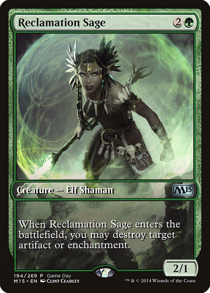 Reclamation Sage (Game Day) [Magic 2015 Promos] | Shuffle n Cut Hobbies & Games