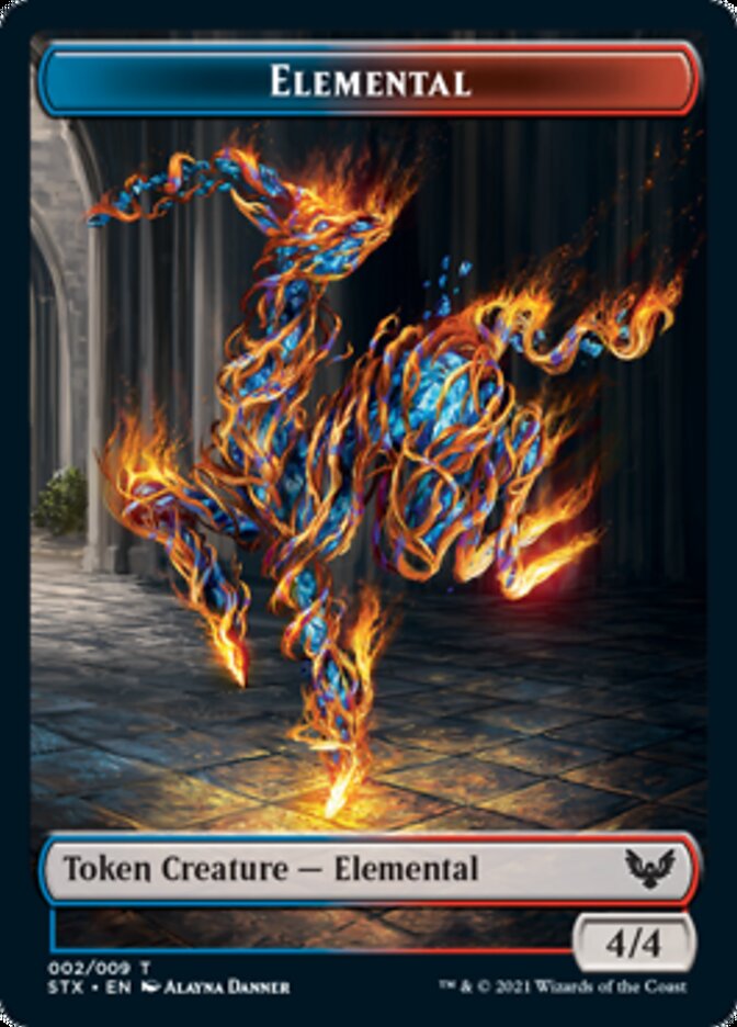 Elemental // Spirit Double-Sided Token [Strixhaven: School of Mages Tokens] | Shuffle n Cut Hobbies & Games