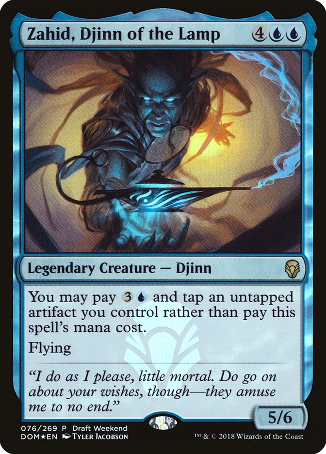 Zahid, Djinn of the Lamp (Draft Weekend) [Dominaria Promos] | Shuffle n Cut Hobbies & Games