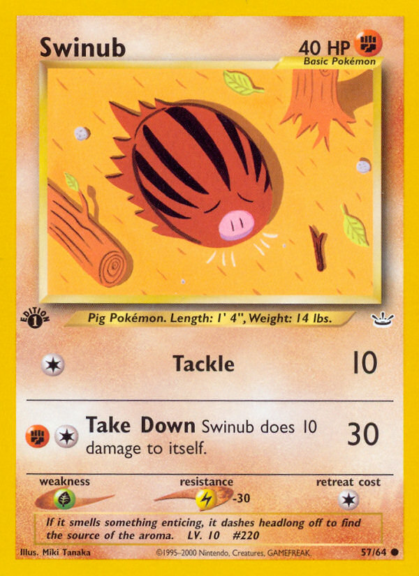 Swinub (57/64) [Neo Revelation 1st Edition] | Shuffle n Cut Hobbies & Games