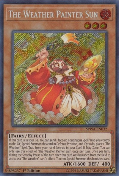 The Weather Painter Sun [SPWA-EN032] Secret Rare | Shuffle n Cut Hobbies & Games