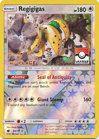 Regigigas (84/111) (League Promo 4th Place) [Sun & Moon: Crimson Invasion] | Shuffle n Cut Hobbies & Games