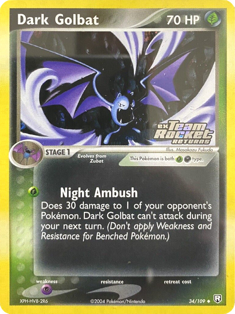 Dark Golbat (34/109) (Stamped) [EX: Team Rocket Returns] | Shuffle n Cut Hobbies & Games