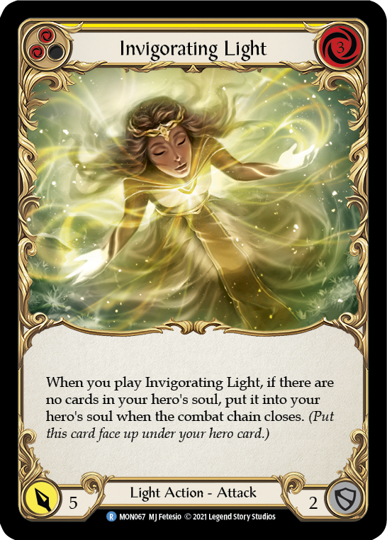 Invigorating Light (Yellow) [MON067] 1st Edition Normal | Shuffle n Cut Hobbies & Games