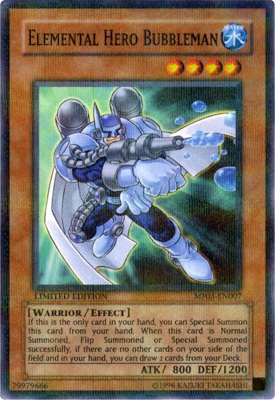 Elemental HERO Bubbleman [MF03-EN007] Parallel Rare | Shuffle n Cut Hobbies & Games