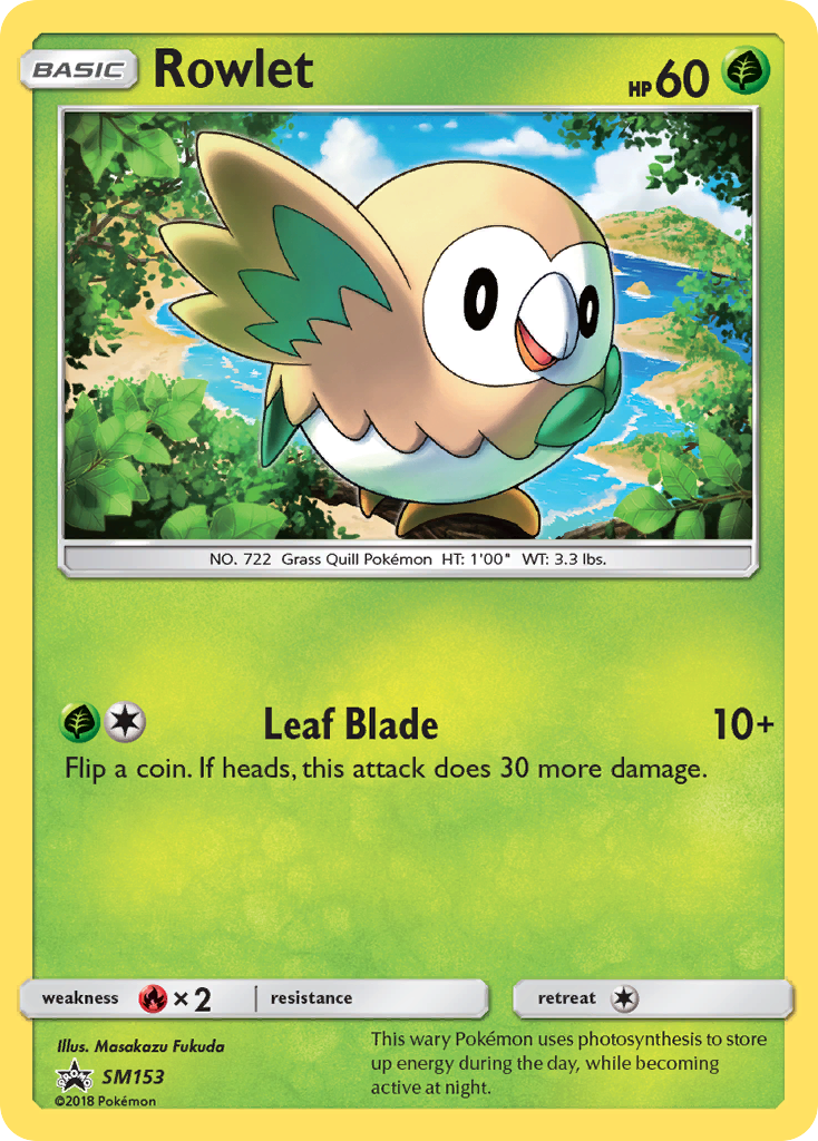 Rowlet (SM153) [Sun & Moon: Black Star Promos] | Shuffle n Cut Hobbies & Games