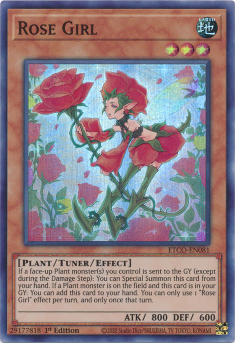 Rose Girl [ETCO-EN081] Super Rare | Shuffle n Cut Hobbies & Games