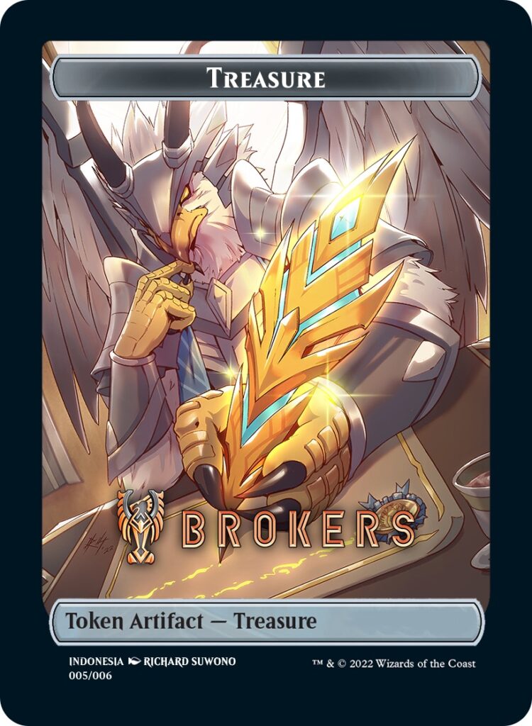 Treasure Token (Brokers) (Southeast Asia Artists) [Streets of New Capenna Tokens] | Shuffle n Cut Hobbies & Games