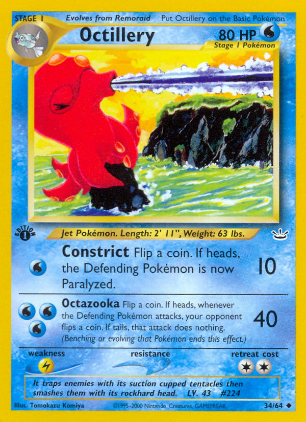 Octillery (34/64) [Neo Revelation 1st Edition] | Shuffle n Cut Hobbies & Games