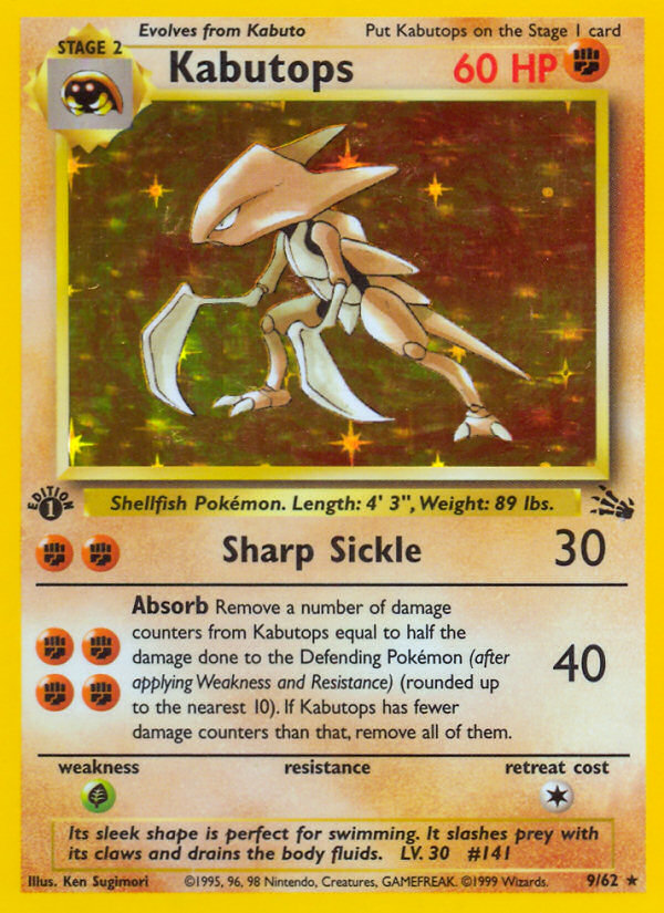 Kabutops (9/62) [Fossil 1st Edition] | Shuffle n Cut Hobbies & Games