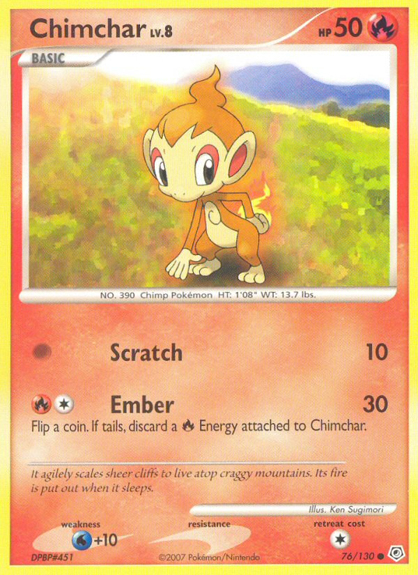 Chimchar (76/130) [Diamond & Pearl: Base Set] | Shuffle n Cut Hobbies & Games