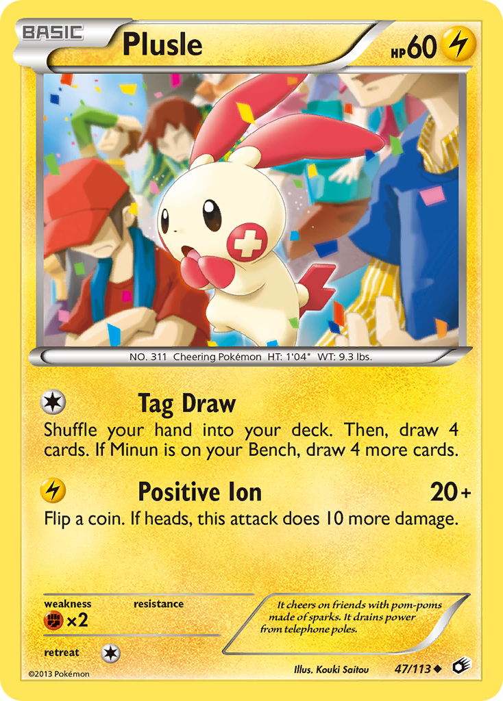 Plusle (47/113) [Black & White: Legendary Treasures] | Shuffle n Cut Hobbies & Games