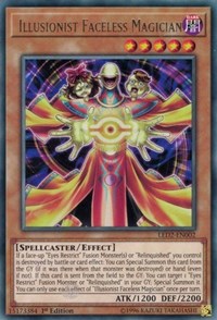 Illusionist Faceless Magician [LED2-EN002] Rare | Shuffle n Cut Hobbies & Games