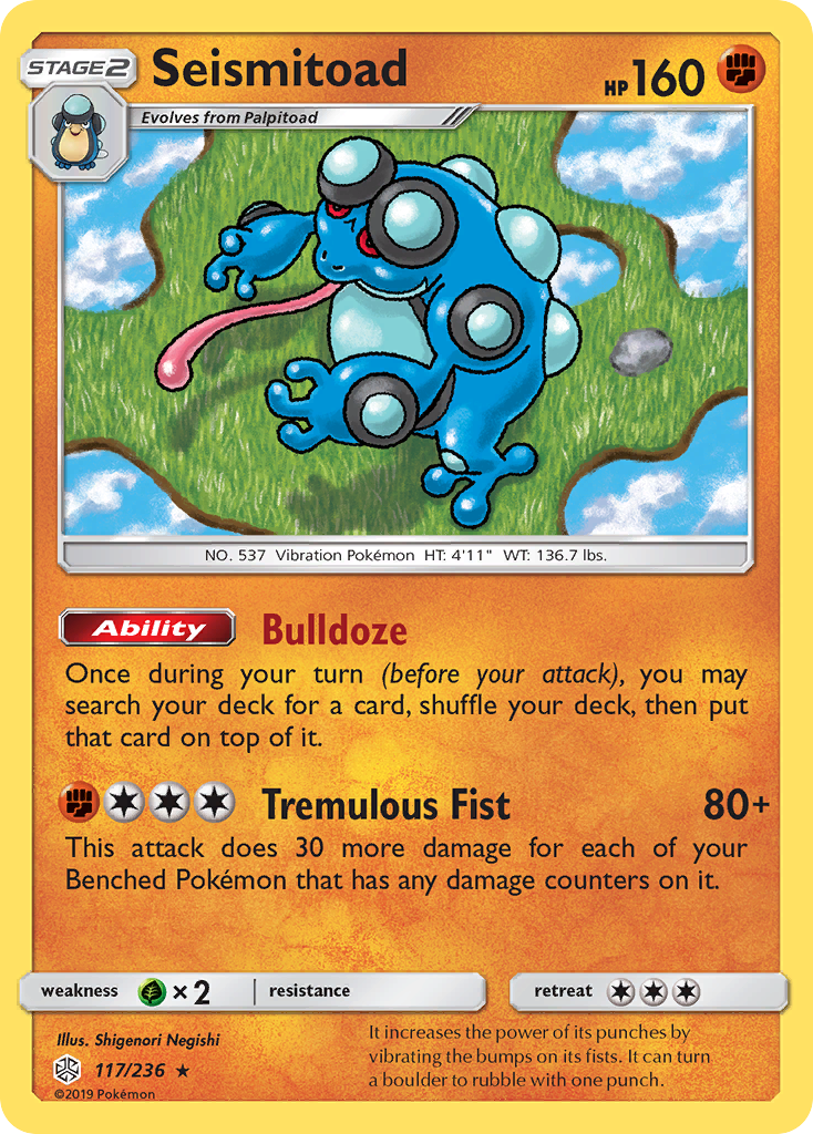 Seismitoad (117/236) [Sun & Moon: Cosmic Eclipse] | Shuffle n Cut Hobbies & Games