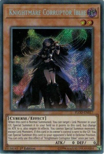 Knightmare Corruptor Iblee [FLOD-EN017] Secret Rare | Shuffle n Cut Hobbies & Games