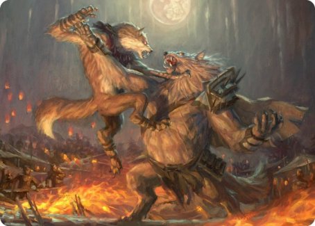 Duel for Dominance Art Card [Innistrad: Midnight Hunt Art Series] | Shuffle n Cut Hobbies & Games