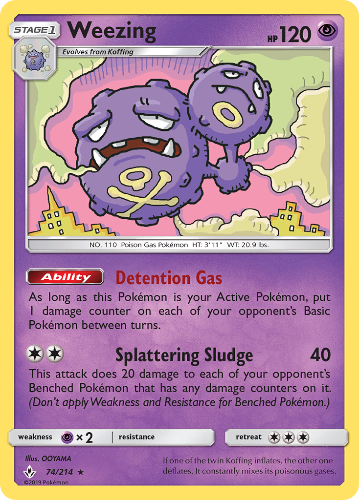 Weezing (74/214) [Sun & Moon: Unbroken Bonds] | Shuffle n Cut Hobbies & Games