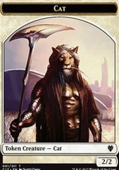 Cat // Cat Warrior Double-Sided Token [Commander 2017 Tokens] | Shuffle n Cut Hobbies & Games