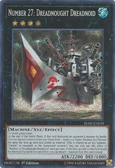 Number 27: Dreadnought Dreadnoid [BLRR-EN030] Secret Rare | Shuffle n Cut Hobbies & Games