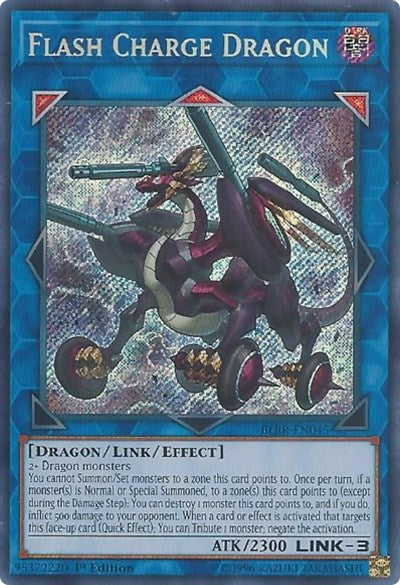 Flash Charge Dragon [BLRR-EN045] Secret Rare | Shuffle n Cut Hobbies & Games