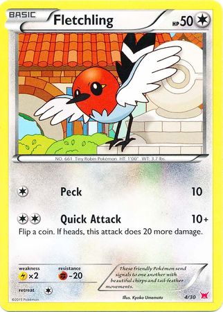 Fletchling (4/30) [XY: Trainer Kit 2 - Latias] | Shuffle n Cut Hobbies & Games