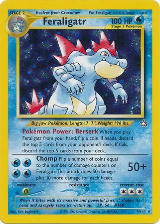 Feraligatr (4/111) [Neo Genesis Unlimited] | Shuffle n Cut Hobbies & Games