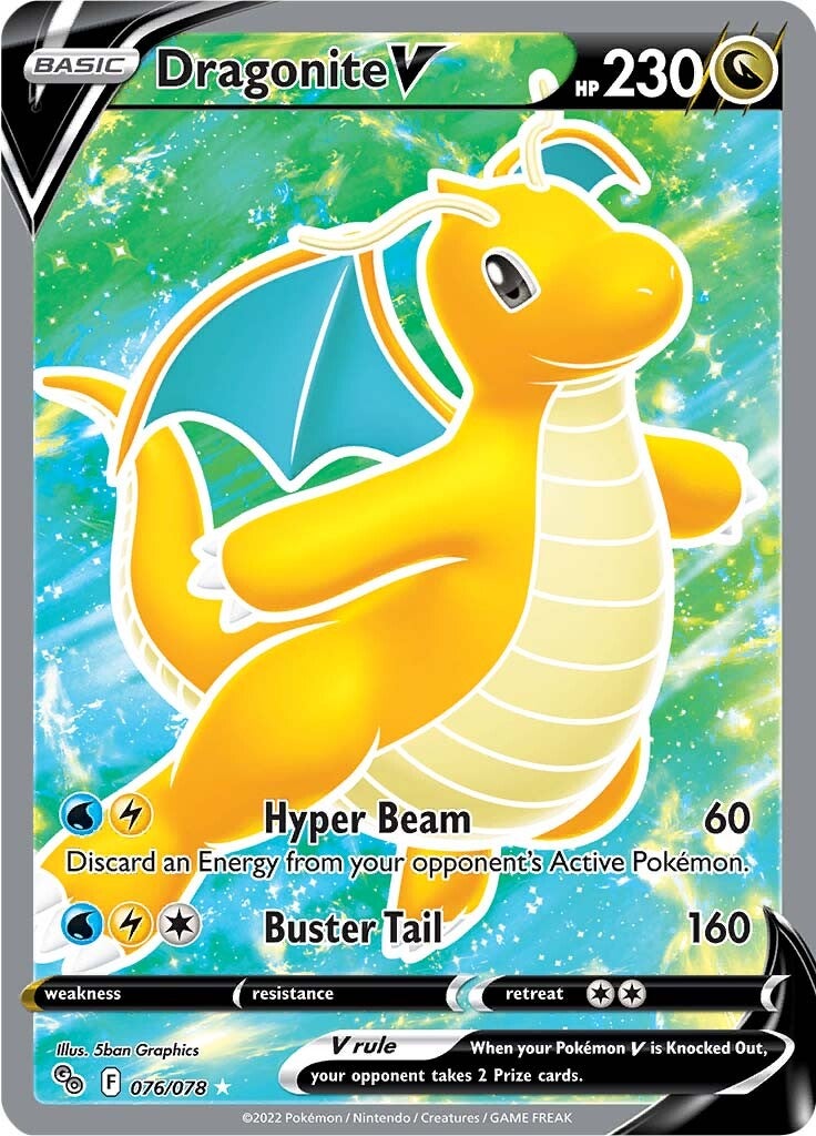 Dragonite V (076/078) [Pokémon GO] | Shuffle n Cut Hobbies & Games