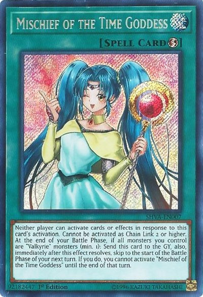 Mischief of the Time Goddess [SHVA-EN007] Secret Rare | Shuffle n Cut Hobbies & Games