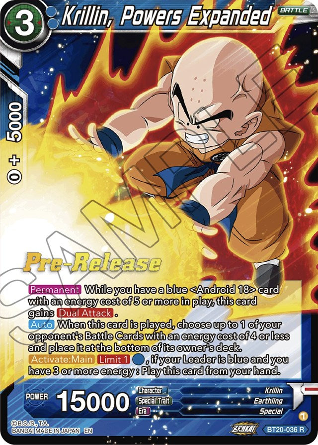 Krillin, Powers Expanded (BT20-036) [Power Absorbed Prerelease Promos] | Shuffle n Cut Hobbies & Games