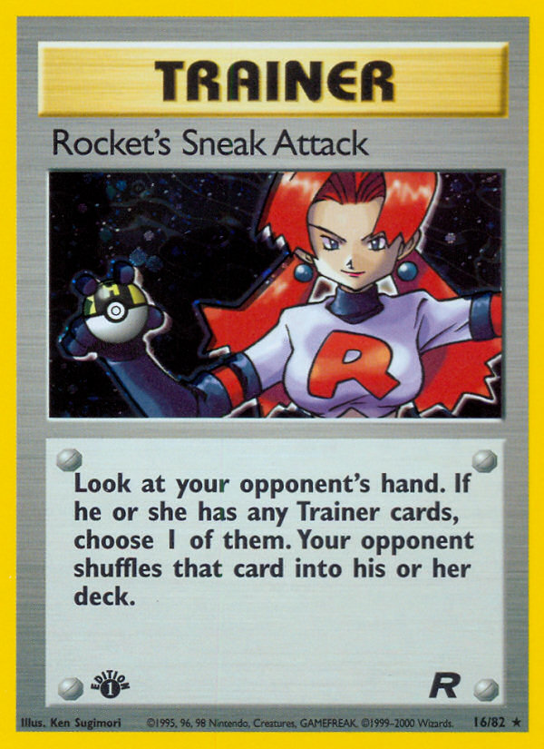 Rocket's Sneak Attack (16/82) [Team Rocket 1st Edition] | Shuffle n Cut Hobbies & Games