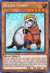 Rescue Ferret [MP18-EN054] Secret Rare | Shuffle n Cut Hobbies & Games