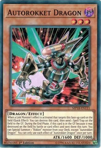 Autorokket Dragon [MP18-EN111] Super Rare | Shuffle n Cut Hobbies & Games