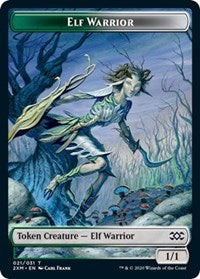 Elf Warrior // Plant Double-Sided Token [Double Masters Tokens] | Shuffle n Cut Hobbies & Games