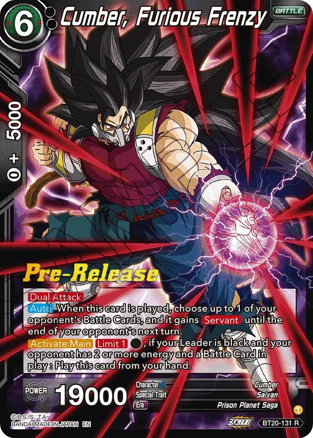 Cumber, Furious Frenzy (BT20-131) [Power Absorbed Prerelease Promos] | Shuffle n Cut Hobbies & Games