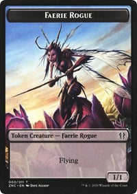 Faerie Rogue // Thopter Double-Sided Token [Zendikar Rising Commander Tokens] | Shuffle n Cut Hobbies & Games