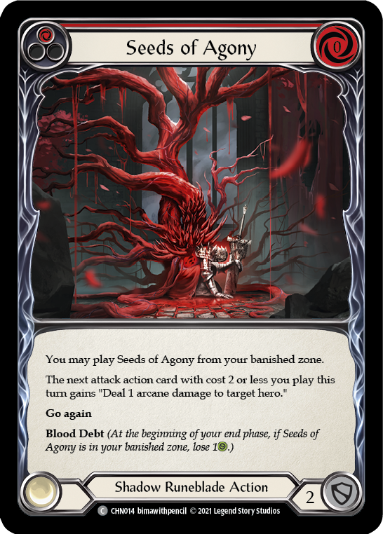 Seeds of Agony (Red) [CHN014] (Monarch Chane Blitz Deck) | Shuffle n Cut Hobbies & Games