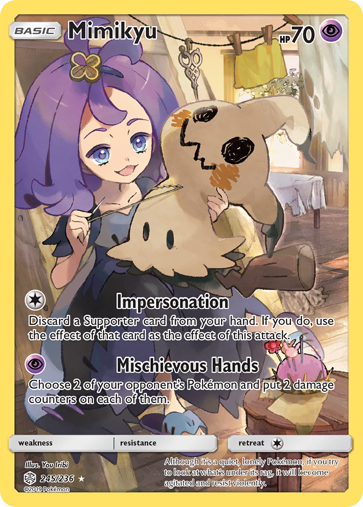 Mimikyu (245/236) [Sun & Moon: Cosmic Eclipse] | Shuffle n Cut Hobbies & Games