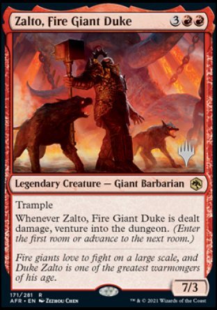 Zalto, Fire Giant Duke (Promo Pack) [Dungeons & Dragons: Adventures in the Forgotten Realms Promos] | Shuffle n Cut Hobbies & Games